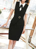 2 Piece Set Women Business Suits with Vest +Skirt and Top Sets Black Vest & Waistcoat Ladies Office Uniform Designs Plus Size