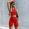 2 Pieces Set Women Shorts And Top Tank Cotton Basic Woman Suit Chic Outfits Female Set Sleeveless T-Shirt Streetwear 2023