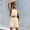 2 Pieces Set Women Shorts And Top Tank Cotton Basic Woman Suit Chic Outfits Female Set Sleeveless T-Shirt Streetwear 2023