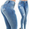 2022 Ultra Stretchy Blue Tassel Ripped Jeans Women Casual Denim Pants Trousers Pencil Skinny High Waisted Jeans