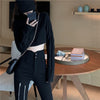 2022 spring autumn elastic zipper leggings large size pants trousers slim pants black feet pants women's pencil pants KZ539