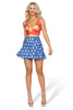 3D Print Super Women Girl Summer Dresses Cosplay Wonder Woman Costume Vestidos Sleeveless Sexy A-line Dress Plus size