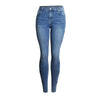 AM093 Women Jeans Street Style Skinny Sexy Ladies Chic Youth Star Pattern Embroidery Distressed Zipper Button Denim Pencil Pants