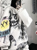 Aesthetic Hoodie Emo Sweatshirt Grunge Harajuku Anime Hip Hop Oversized Tops Punk Female Long Sleeve Gothic Clothes Kpop Hoodies