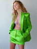 Ailigou Green 2-Piece Office Ladies Tailoring Suit Jacket And Short Skirt Button Pocket Club Party Fashionable Sexy Female Suit