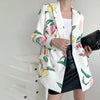 Blazer Coat Women Autumn 2022 Cool Fruits Print Suit Jacket Slim Fit Office Ladies Long Sleeve Fall Work Business Outwear