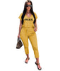 CM.YAYA summer Women overit letter v-neck tee top pencil jogger sweatpants suit two piece set sport matching set outfit