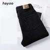 Dark gray  stretch jeans women's 2022 autumn and winter high waist slim stretch jeans all-match pants