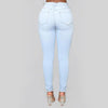 Elastic Slim Jeans Women 2022 Spring Sexy Girls Denim Pants Long Trouser Female High Waist Clothing Solid Zipper Woman