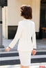 White Blazer Women Skirt Suits Work Wear Sets Ladies Business Suits Office Uniform Styles