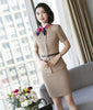 Female Skirt Suits for Women Business Suits Black Blazer and Jacket Sets Office Ladies Work Wear Clothes with Scarf