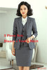 Formal Navy Blue Blazer Women Business Suits Work Wear Office Ladies 3 Pieces Skirt, Vest and Jacket Sets