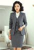 Formal Navy Blue Blazer Women Business Suits Work Wear Office Ladies 3 Pieces Skirt, Vest and Jacket Sets