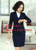 Formal Navy Blue Blazer Women Business Suits Work Wear Office Ladies 3 Pieces Skirt, Vest and Jacket Sets