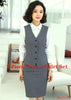 Formal Navy Blue Blazer Women Business Suits Work Wear Office Ladies 3 Pieces Skirt, Vest and Jacket Sets