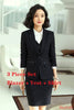 Formal Navy Blue Blazer Women Business Suits Work Wear Office Ladies 3 Pieces Skirt, Vest and Jacket Sets