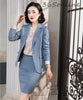 Formal Professional Women Business Suits with Skirt and Tops Autumn Winter Ladies Office Uniform Styles Blazers Set Elegant Pink