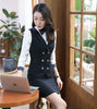 Formal Women Vest & Waistcoat 2 Piece Skirt and Top Sets Ladies Work Wear Suits Office Uniform Styles