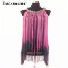 Great Gatsby Ombre Metal Chain Halter Black 1920s Fringe Flapper Charleston Dress Robe Sexy Party Bodycon Club Dress Vestid