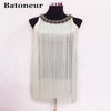 Great Gatsby Ombre Metal Chain Halter Black 1920s Fringe Flapper Charleston Dress Robe Sexy Party Bodycon Club Dress Vestid