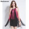 Great Gatsby Ombre Metal Chain Halter Black 1920s Fringe Flapper Charleston Dress Robe Sexy Party Bodycon Club Dress Vestid