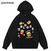 Harajuku Hoodie Sweatshirt Hamburger Fries Print Hooded Streewear 2023 Men Women Hip Hop Casual Cotton Loose Pullover