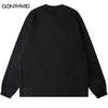 Harajuku Sweatshirt Hoodie Streetwear 2023 Hip Hop Shadow Print Pullover Hoodie Mens Autumn Casual Loose Sweatshirt Male