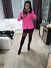 High Street 2022 Elegant Women's Designer Long Sleeve Blazer Double Breasted Lion Button Slim Jacket Neon Pink