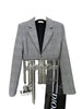 High-end Diamond Tassels Blazer Suit for Women 2022 Temperament Short Blazer and Pencil Skirt Chic High Street Blazer Suit