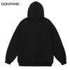 Hoodie Streetwear Sweatshirt Hip Hop Skull Skeleton Letter Print Punk Gothic Pullover Hooded 2023 Harajuku Loose Hoodies