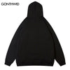 Hoodies Hip Hop Skull Skeleton Letter Print Hooded Sweatshirt Streetwear 2023 Harajuku Casual Loose Oversized Pullovers