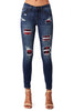 women's ripped leopard print jeans stretch Skinny denim pencil pants Street casual hipster jeans S-2XL