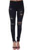 women's ripped leopard print jeans stretch Skinny denim pencil pants Street casual hipster jeans S-2XL