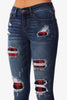 women's ripped leopard print jeans stretch Skinny denim pencil pants Street casual hipster jeans S-2XL