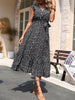 JIM & NORA 2023 Women Summer Sleeveless V Neck Midi Dresses Floral Printed Casual Mid Waist With Belt Vestdos Fashion