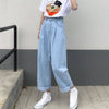 JMPRS Harajuku Women Jeans Loose Black Ankle-Length Denim Pants High Waist Casual Autumn Wide Leg Female Baggy Jeans