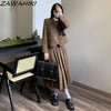 Japanese Jk Unifrom Sets Autumn Suit Blazer Pleated Skirt Women Elegant Loose Short Coat Double Breasted Midi Skirt Women Set