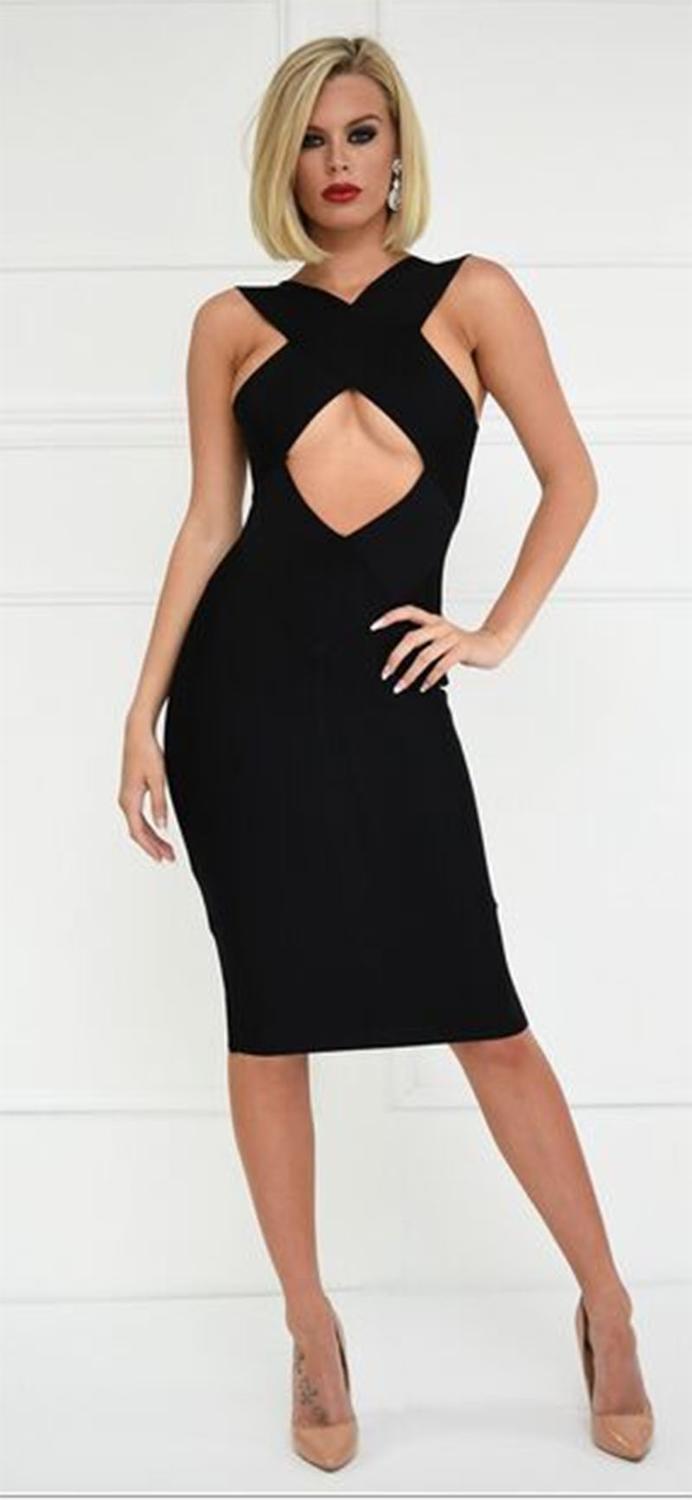 Keyhole Bandage Dress