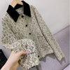 Knitted Shiny Suit French Light Lady  Coat + Skirt Woman Suit