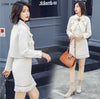 Designer Tweed Outfit Womens Elegant Mini Skirt Suits 2 Piece Set Short Jacket and Skirt Women Work Office Skirt Suits