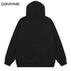 Men Hoodie Sweatshirt Jacket Streetwear Hip Hop Hamburger Letter Print Zip Up Hooded Coat 2023 Harajuku Loose Outwear