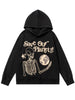 Men Punk Gothic Hooded Sweatshirt Hoodie Hip Hop Skull Skeleton Letter Print Pullover Hoodies 2023 Harajuku Casual Loose Hoodie