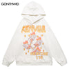 Mens Hoodie Sweatshirt Streetwear Hip Hop Skeleton Skull Print Punk Gothic Hooded Harajuku Casual Loose Cotton Pullover