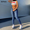 NVFelix Women Skinny Jeans 2022 Autumn Slim Denim Pencil Jeans Stretch High Waist Wash Trousers Hip Lift Sexy Jean Pants