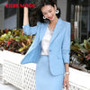 Office Work Skirt Suits for Women with Skirt Woman Business Blazer and Skirt Set 2 Piece Suit with Skirt and Jakcet