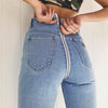 Sexy Back Zipper Light Blue Denim Jeans 2022 Autumn Winter Women High Waist Skinny Pencil Pant Female Streetwear Trousers