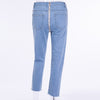 Sexy Back Zipper Light Blue Denim Jeans 2022 Autumn Winter Women High Waist Skinny Pencil Pant Female Streetwear Trousers