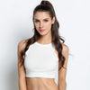 Sexy Crop Top Women Tank Tops Summer Beach Cropped T-Shirts Sleeveless O Neck Halter Solid Women's Crop Tops Cropped T shir