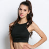 Sexy Crop Top Women Tank Tops Summer Beach Cropped T-Shirts Sleeveless O Neck Halter Solid Women's Crop Tops Cropped T shir