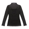 Sexy Women Blouses See Through Glitter Mesh Turtleneck Long Sleeve Sheer Blouse Casual Slim Shirt Ladies Tops Tee Clubwear